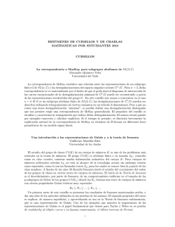 Charlas y Cursillos - Departamento de Matemáticas, Universidad de