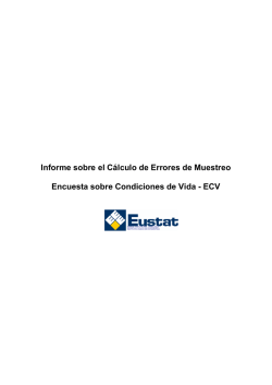 Informe sobre el Cálculo de Errores de Muestreo. ECV