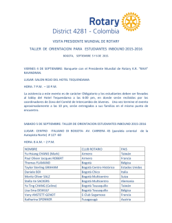 VISITA PRESIDENTE MUNDIAL DE ROTARY