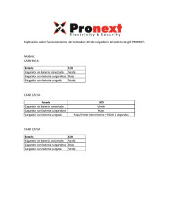 Explicación sobre funcionamiento del indicador LED de cargadores