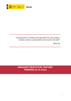 UNIDADES DIDÁCTICAS SEXTING PRIMARIA (6-12