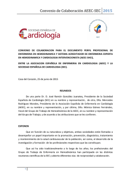 Convenio SEC - Asociación Española de enfermería en cardiología