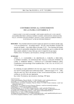 contribuciones al conocimiento de la flora cantábrica, v