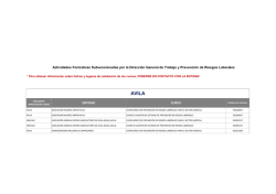 Actividades Formativas Subvencionadas