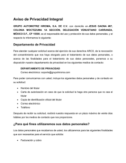 Aviso de Privacidad Integral