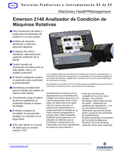 Emerson 2140 Analizador de Condición de Máquinas Rotativas