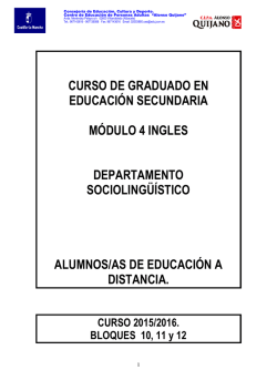 Cuadernillo 4º Inglés - CEPA Alonso Quijano Villarrobledo