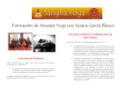 Formación de Anusara Yoga con Susana García