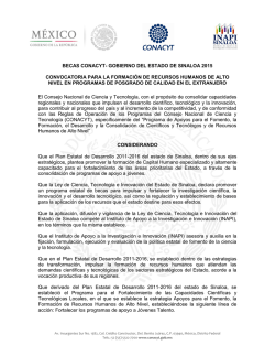 Descarga convocatoria 2015 - Instituto Tecnológico de Culiacán