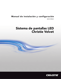 Sistema de pantallas LED Christie Velvet