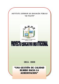 2015- 2020 “una gestión de calidad rumbo hacia la - isep