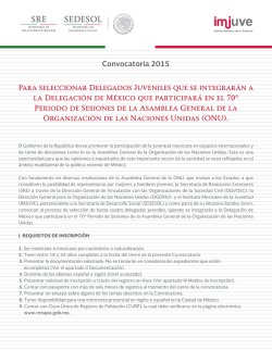 Convocatoria 2015 - Instituto Tecnológico de Pachuca