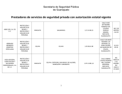 Prestadores de servicios de seguridad privada con autorizaci&oacute;n