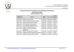 Secretar&iacute;a Privada de la Presidencia de la Rep&uacute;blica de Guatemala