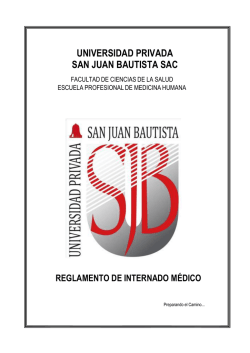 reglamento de internado médico - Universidad Privada San Juan