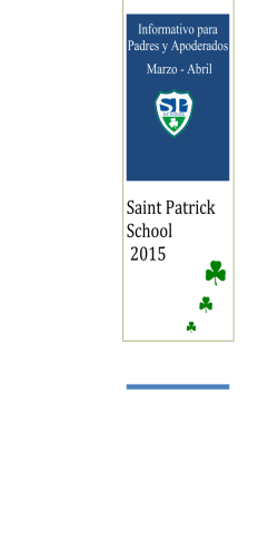 informativo-marzo-abril - Saint Patrick School Temuco