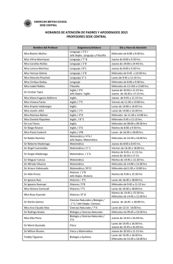 horarios de atención de padres y apoderados 2015 profesores sede