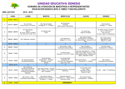 UNIDAD EDUCATIVA GENESIS - Unidad Educativa Génesis