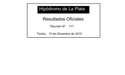 Resultados 15-12-15 - Hipódromo de La Plata