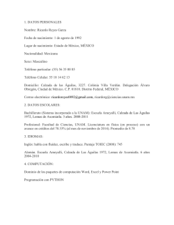 Ricardo Reyes Garza Fecha de nacimiento: 1 de agosto