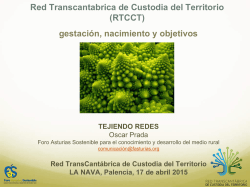 Red Transcantabrica de Custodia del Territorio (RTCCT) gestación
