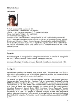 1 Silvina Edith Ramos CV completo Fecha de nacimiento