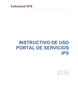 INSTRUCTIVO DE USO PORTAL DE SERVICIOS IPS
