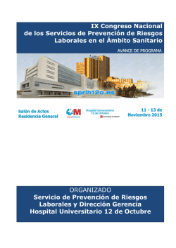 IX Congreso Nacional de los Servicios de Prevenci&oacute;n de Riesgos