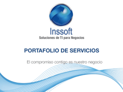 PORTAFOLIO DE SERVICIOS - Inssoft Soluciones Java