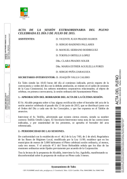 acta de la sesión extraordinaria del pleno celebrada el día 3