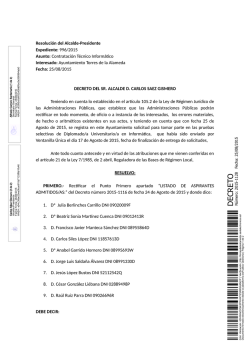 decreto rectificación listas - Ayuntamiento de Torres de la Alameda