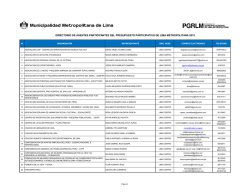 Relación de Agentes Participantes 2015