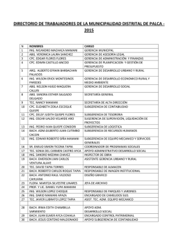 DIRECTORIO DE TRABAJADORES DE LA