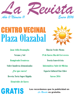 Revista Año 0 Nº 11 - Radio Olazabal Sos Vos