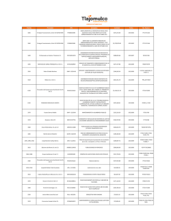 EGRESOS OCTUBRE 2015 Partida Proveedor RFC