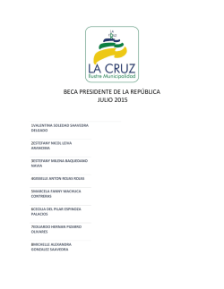 BECA PRESIDENTE DE LA REPÚBLICA JULIO 2015