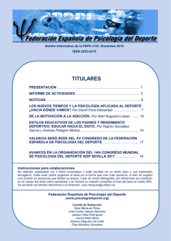 Boletín de la FEPD nº 23 (Diciembre 2015)