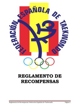 Reglamento de Recompensas - Federación Española de Taekwondo