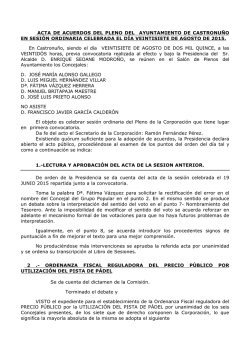 acta de acuerdos del pleno del ayuntamiento de castronuño en