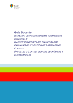 Guía Docente MATERIA