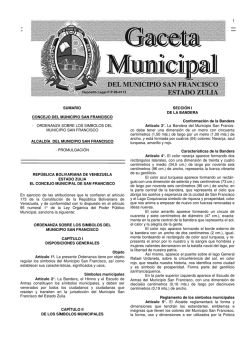 gaceta municipal del municipio san francisco 1
