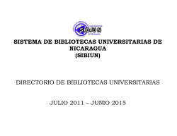SISTEMA DE BIBLIOTECAS UNIVERSITARIAS DE