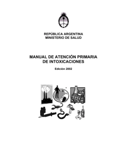 MANUAL DE ATENCIÓN PRIMARIA DE INTOXICACIONES