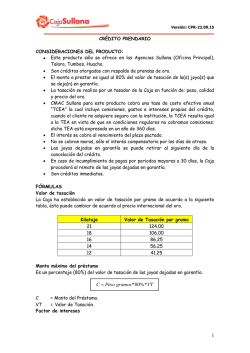 Crédito Prendario - Caja Municipal de Sullana