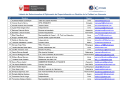 Listado de Seleccionados al Diplomado de