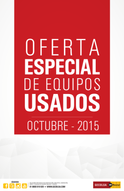 Oferta equipos usados Octubre