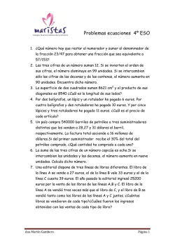 Problemas ecuaciones 4&ordm; ESO