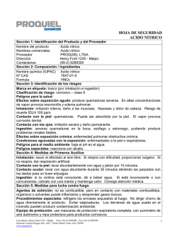 ACIDO NITRICO - Proquiel Químicos Ltda.