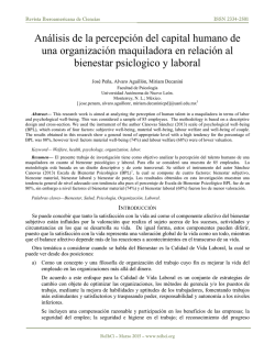 Análisis de la percepción del capital humano de una organización