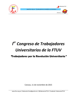 Documentos para el debate en el Congreso de Trabajadores